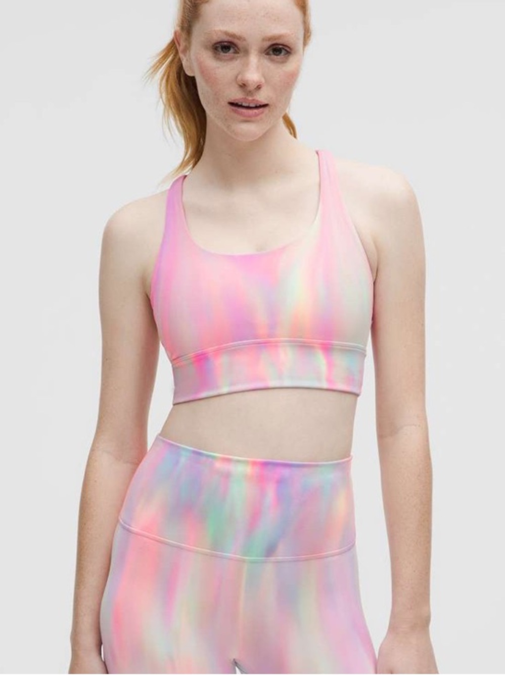 NWT - Lululemon Energy Longline Bra Medium Support - Psychedelic Wash - 4